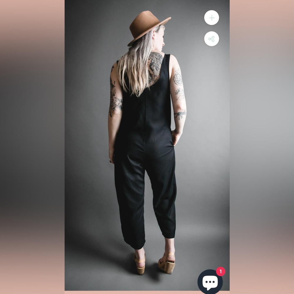 Twill-rayon jumpsuit
